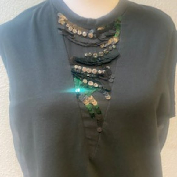3.1 Philip Lim muscle tee w/embellished sheer insets - Picture 5 of 5